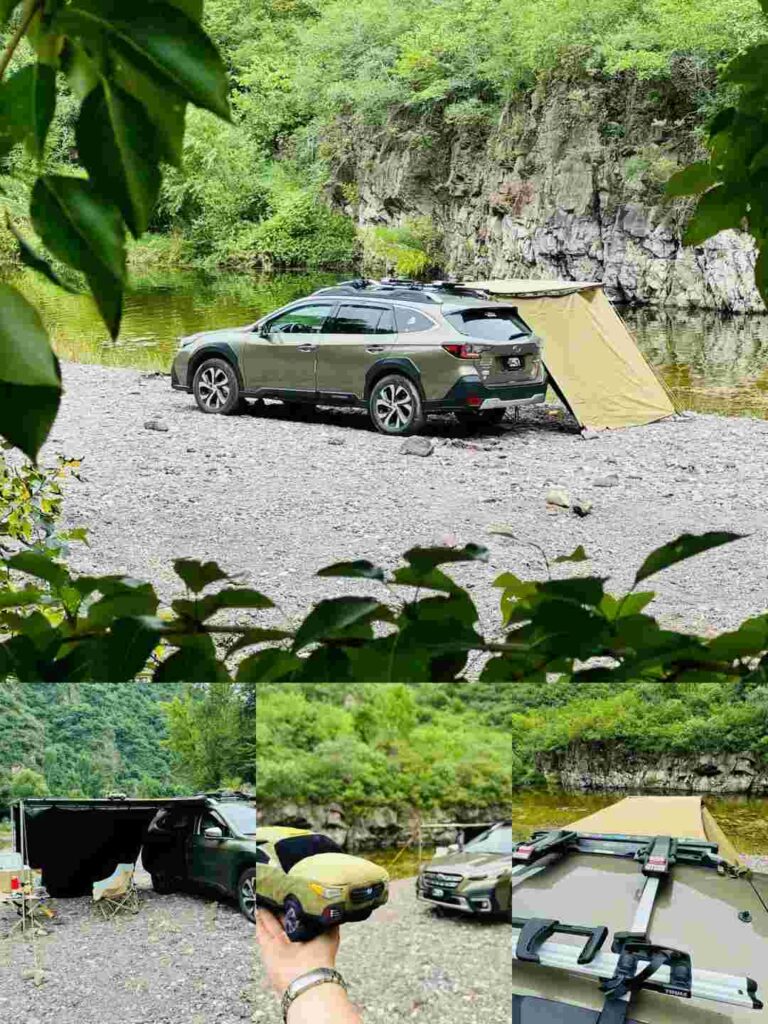 A Subaru  Functional Car Camping Setup Hacks