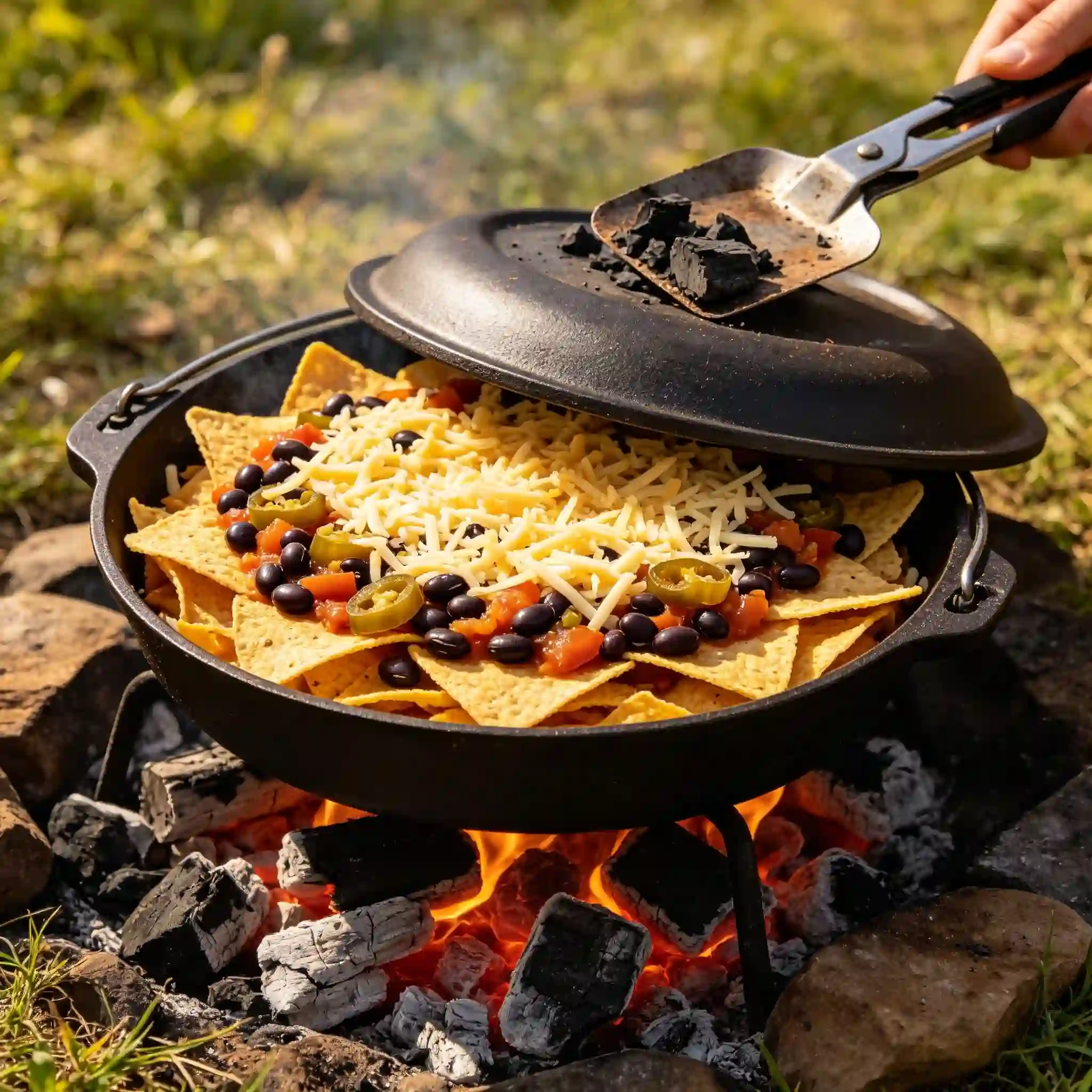 Irresistible Cast Iron Nachos for Camping
