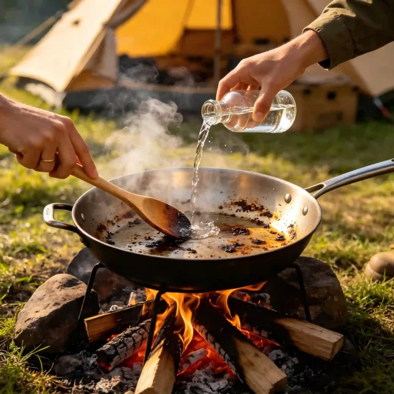 How to Clean A Cast Iron Dutch Oven In The Wild Without Wasting Water?