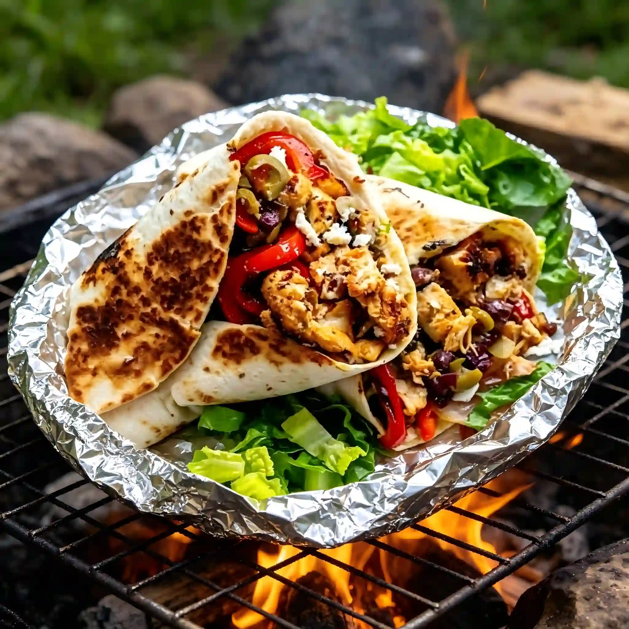 10-Minute Camp Perfection: Mediterranean Wraps with Zero Heat