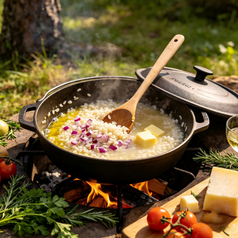 Risotto (Yes, you can do it camping!)
