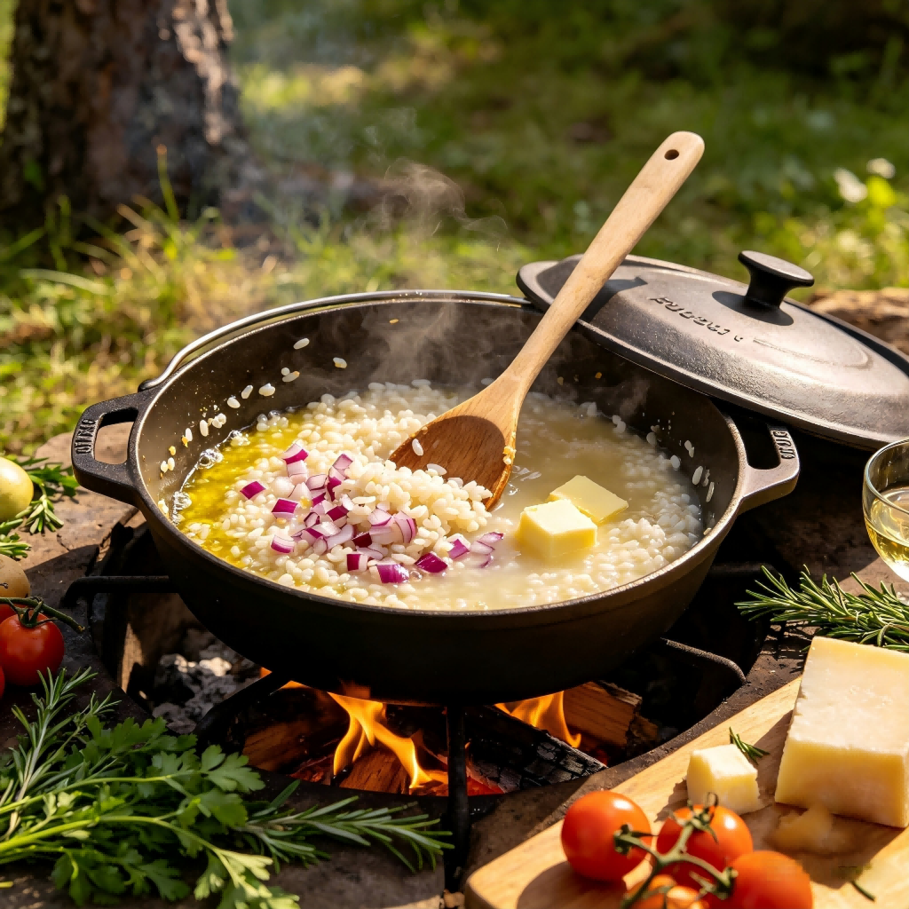 Risotto (Yes, you can do it camping!)